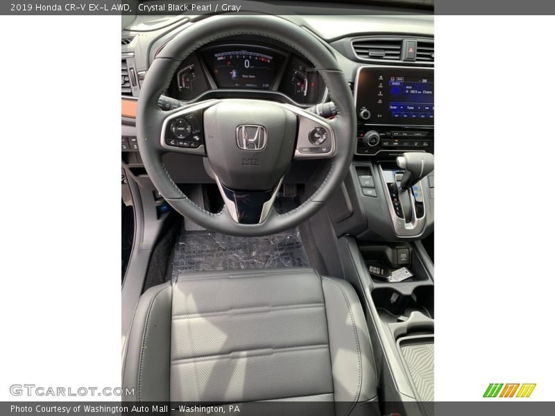 Crystal Black Pearl / Gray 2019 Honda CR-V EX-L AWD