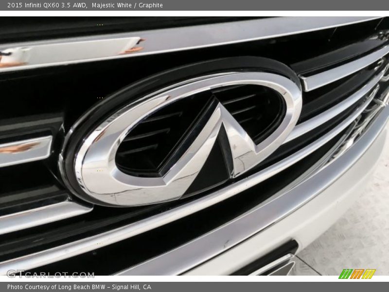 Majestic White / Graphite 2015 Infiniti QX60 3.5 AWD