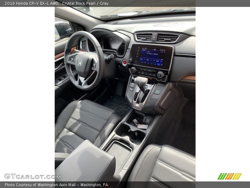 Crystal Black Pearl / Gray 2019 Honda CR-V EX-L AWD
