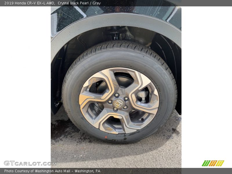 Crystal Black Pearl / Gray 2019 Honda CR-V EX-L AWD