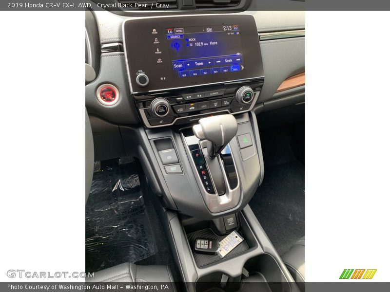 Crystal Black Pearl / Gray 2019 Honda CR-V EX-L AWD