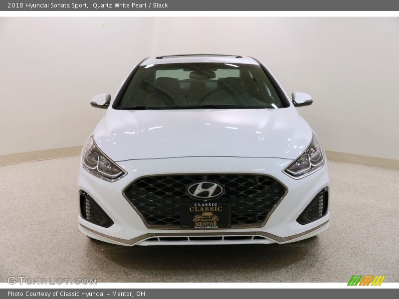 Quartz White Pearl / Black 2018 Hyundai Sonata Sport