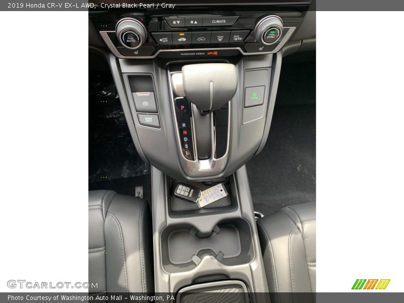Crystal Black Pearl / Gray 2019 Honda CR-V EX-L AWD