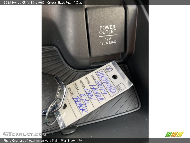 Crystal Black Pearl / Gray 2019 Honda CR-V EX-L AWD