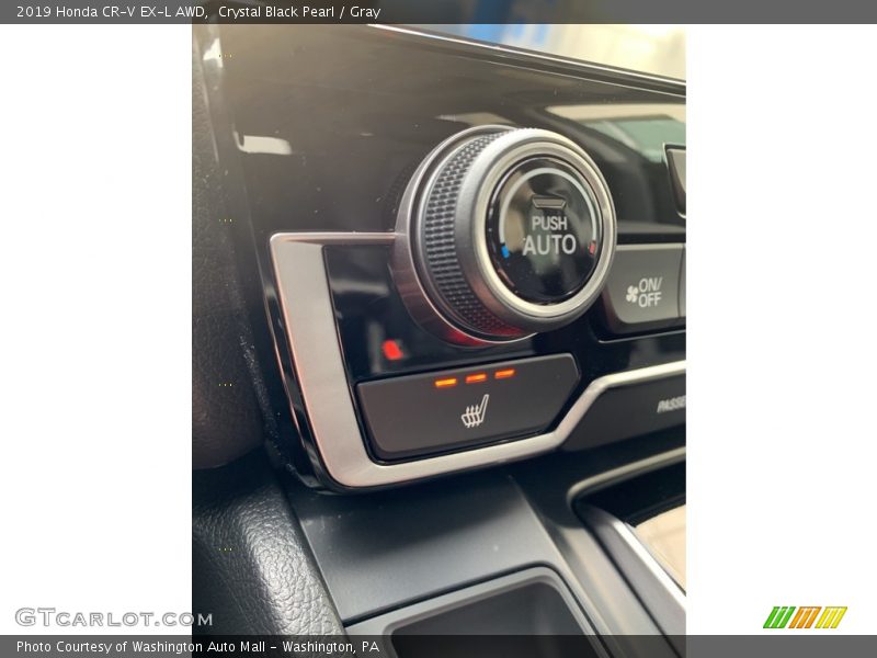 Crystal Black Pearl / Gray 2019 Honda CR-V EX-L AWD