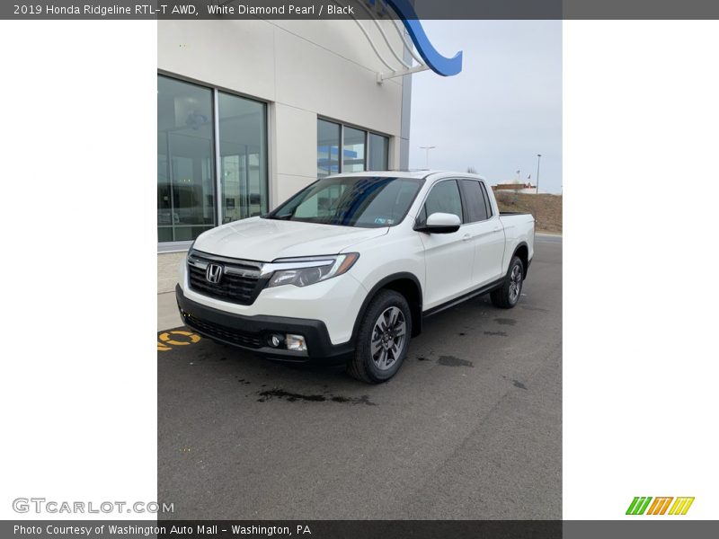 White Diamond Pearl / Black 2019 Honda Ridgeline RTL-T AWD