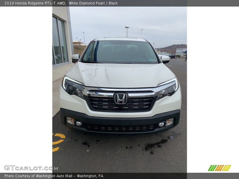 White Diamond Pearl / Black 2019 Honda Ridgeline RTL-T AWD