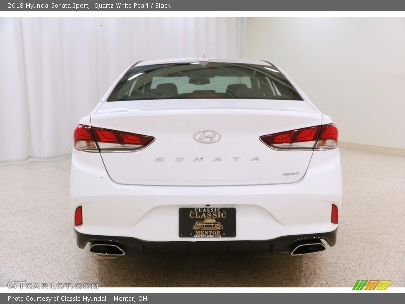 Quartz White Pearl / Black 2018 Hyundai Sonata Sport