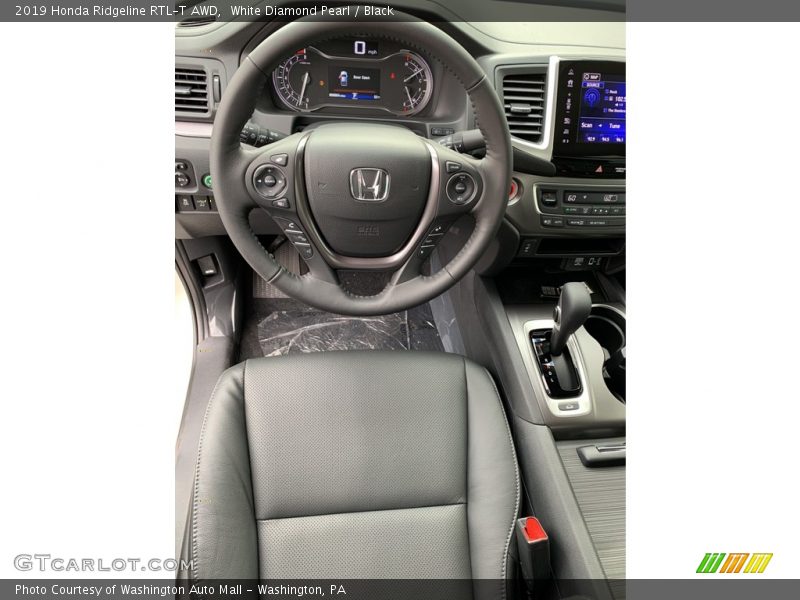 White Diamond Pearl / Black 2019 Honda Ridgeline RTL-T AWD
