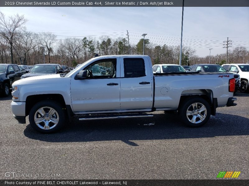Silver Ice Metallic / Dark Ash/Jet Black 2019 Chevrolet Silverado LD Custom Double Cab 4x4