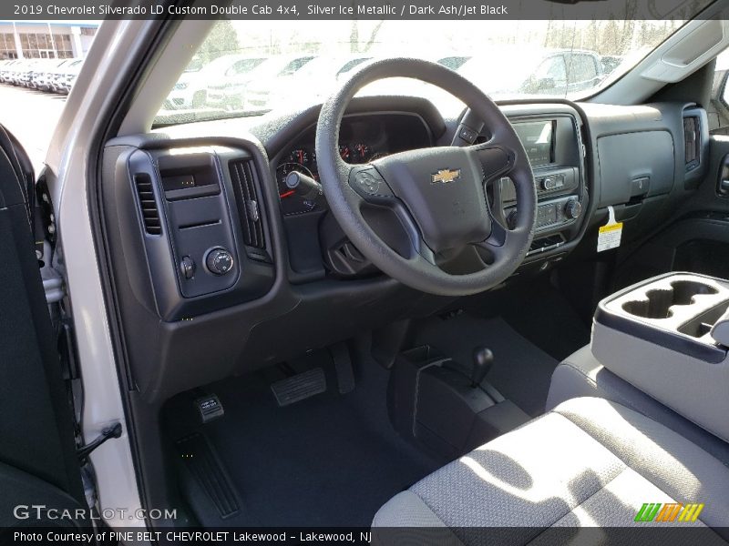 Silver Ice Metallic / Dark Ash/Jet Black 2019 Chevrolet Silverado LD Custom Double Cab 4x4