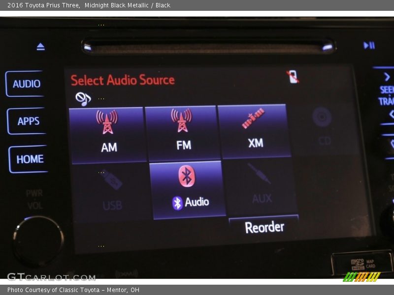 Midnight Black Metallic / Black 2016 Toyota Prius Three