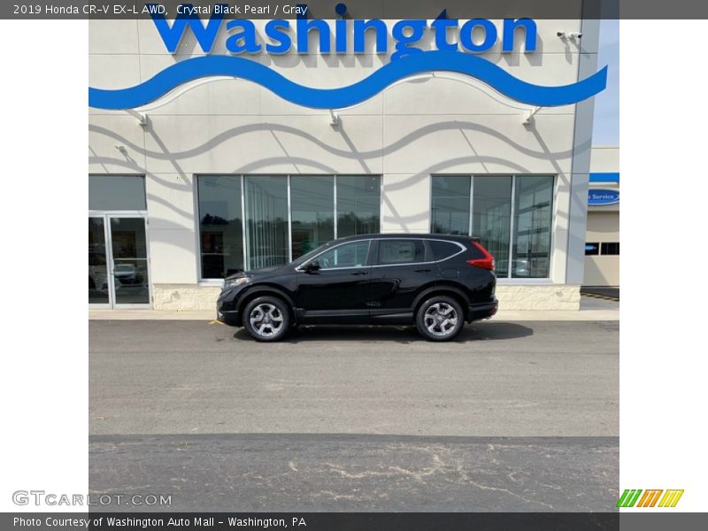Crystal Black Pearl / Gray 2019 Honda CR-V EX-L AWD
