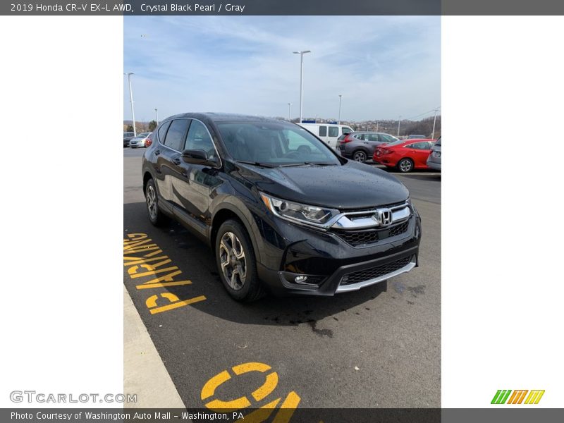 Crystal Black Pearl / Gray 2019 Honda CR-V EX-L AWD