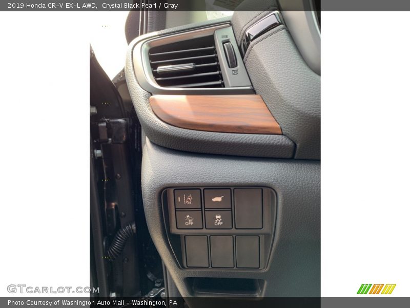 Crystal Black Pearl / Gray 2019 Honda CR-V EX-L AWD