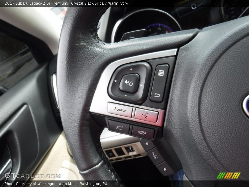 Crystal Black Silica / Warm Ivory 2017 Subaru Legacy 2.5i Premium