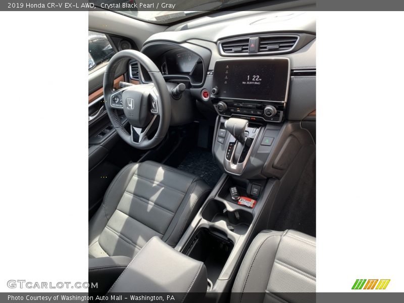 Crystal Black Pearl / Gray 2019 Honda CR-V EX-L AWD