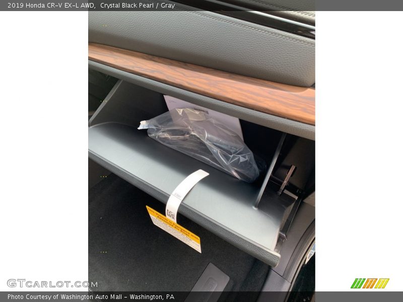 Crystal Black Pearl / Gray 2019 Honda CR-V EX-L AWD
