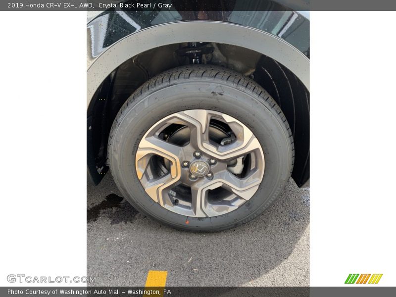 Crystal Black Pearl / Gray 2019 Honda CR-V EX-L AWD