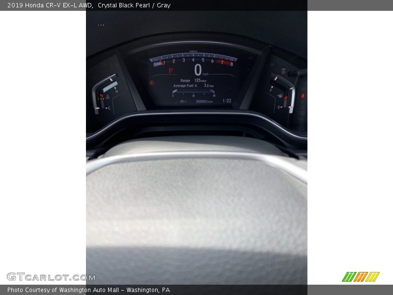 Crystal Black Pearl / Gray 2019 Honda CR-V EX-L AWD