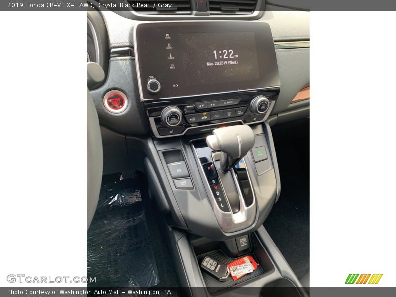 Crystal Black Pearl / Gray 2019 Honda CR-V EX-L AWD