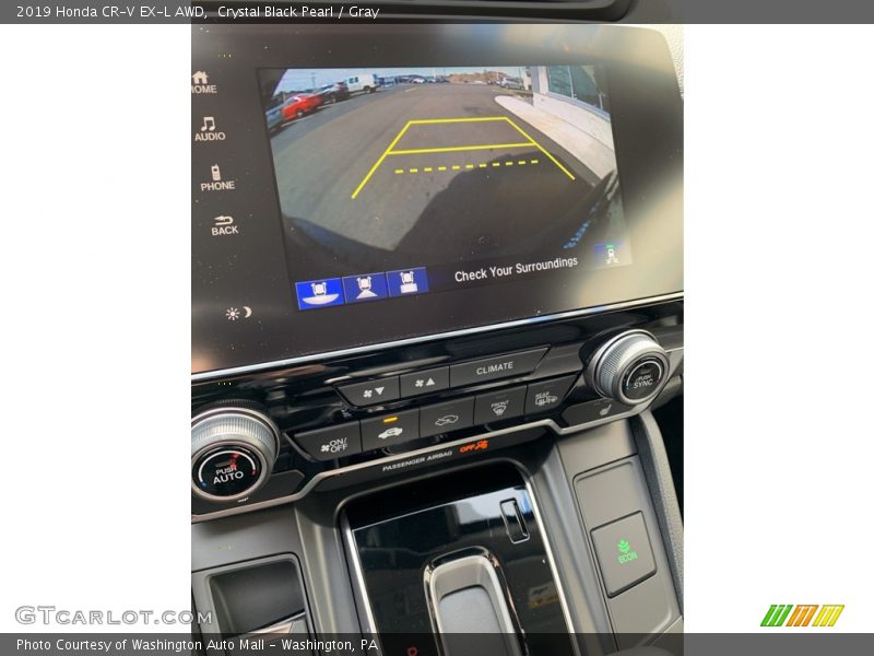 Crystal Black Pearl / Gray 2019 Honda CR-V EX-L AWD