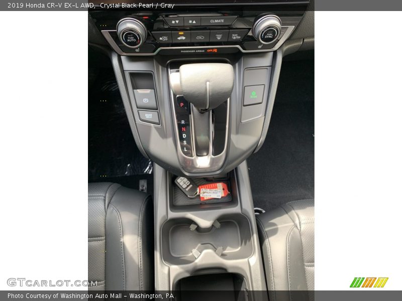 Crystal Black Pearl / Gray 2019 Honda CR-V EX-L AWD