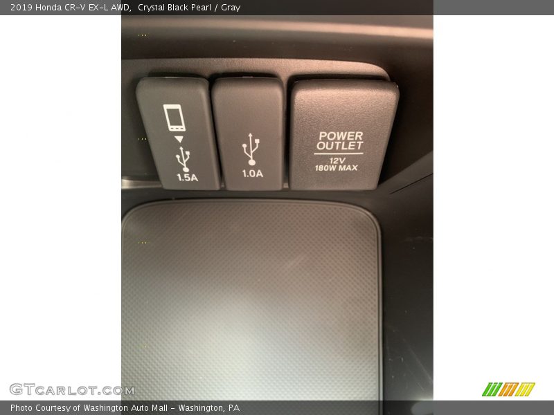 Crystal Black Pearl / Gray 2019 Honda CR-V EX-L AWD