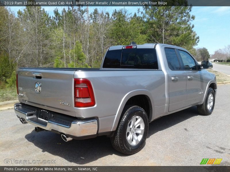 Billett Silver Metallic / Mountain Brown/Light Frost Beige 2019 Ram 1500 Laramie Quad Cab 4x4