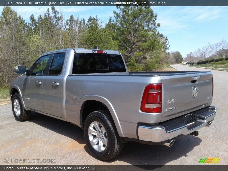 Billett Silver Metallic / Mountain Brown/Light Frost Beige 2019 Ram 1500 Laramie Quad Cab 4x4