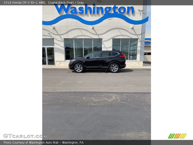 Crystal Black Pearl / Gray 2019 Honda CR-V EX-L AWD