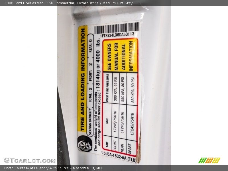 Oxford White / Medium Flint Grey 2006 Ford E Series Van E350 Commercial