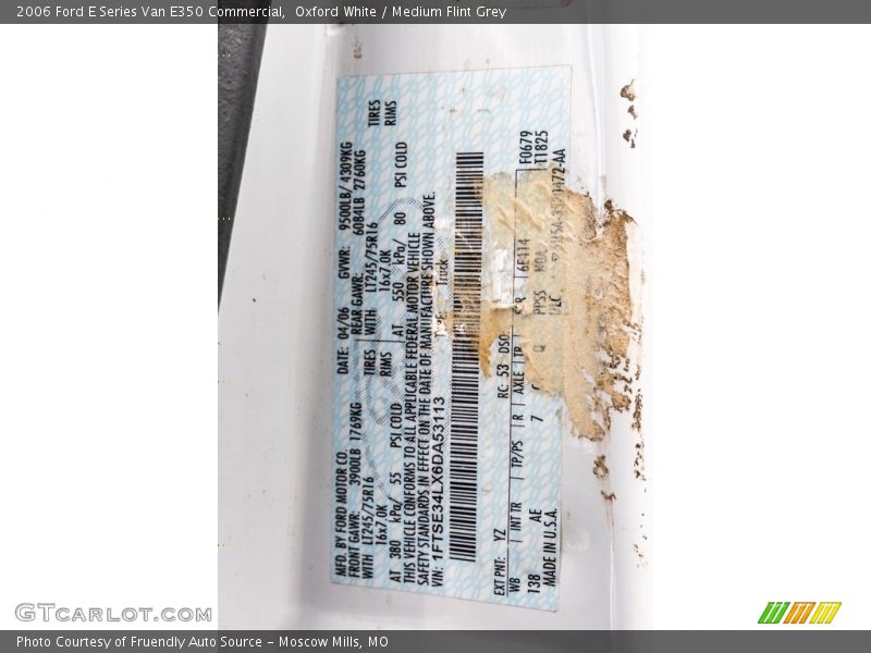 Oxford White / Medium Flint Grey 2006 Ford E Series Van E350 Commercial