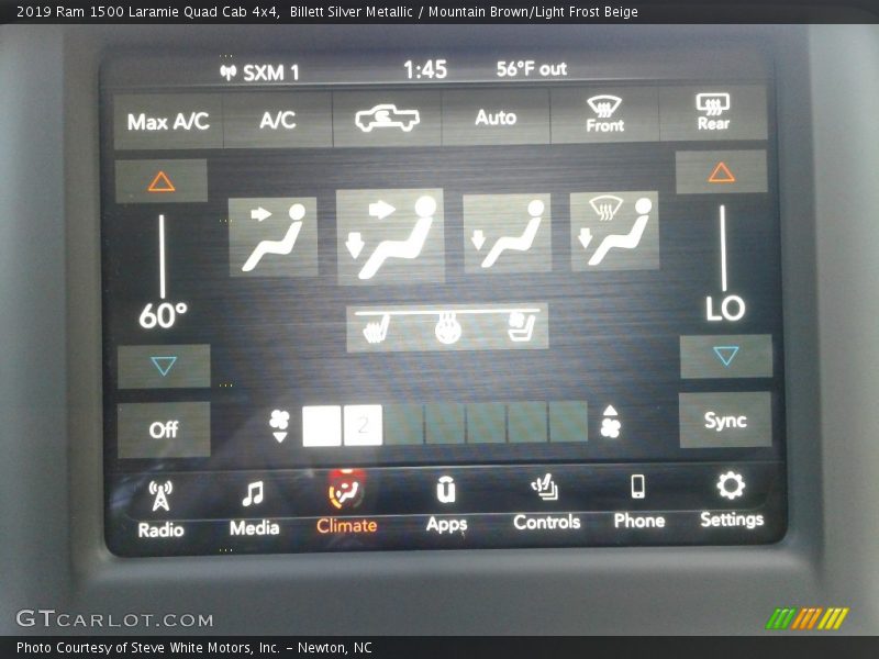 Billett Silver Metallic / Mountain Brown/Light Frost Beige 2019 Ram 1500 Laramie Quad Cab 4x4
