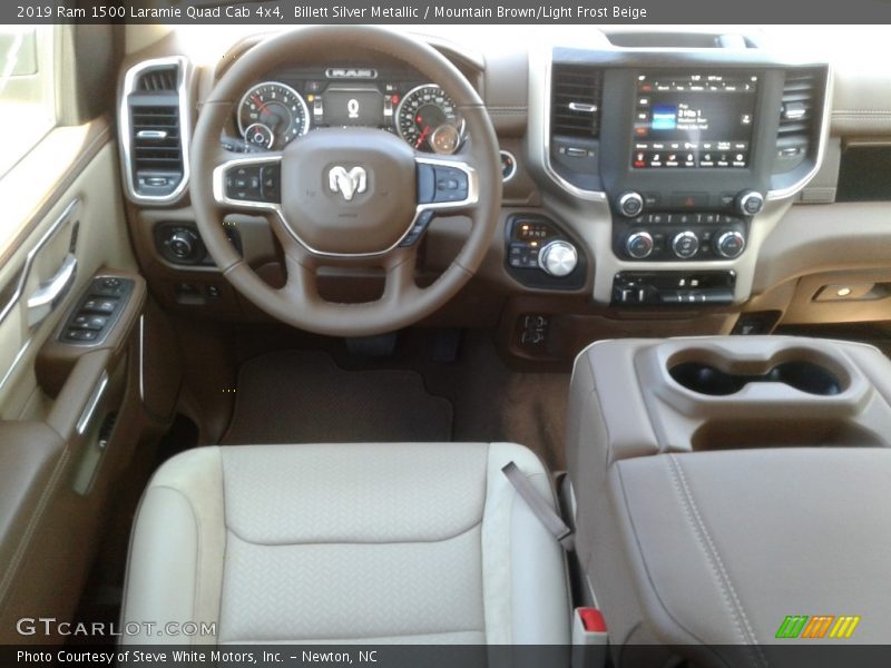 Billett Silver Metallic / Mountain Brown/Light Frost Beige 2019 Ram 1500 Laramie Quad Cab 4x4