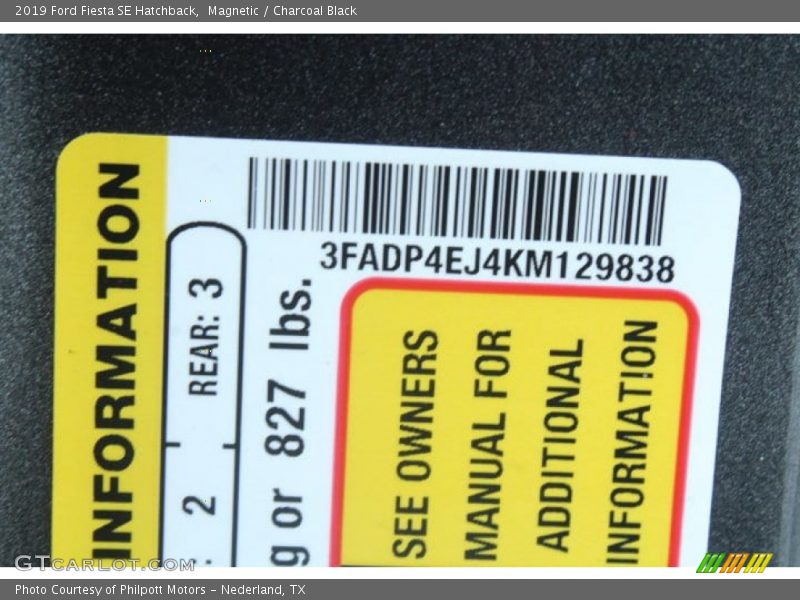 Magnetic / Charcoal Black 2019 Ford Fiesta SE Hatchback
