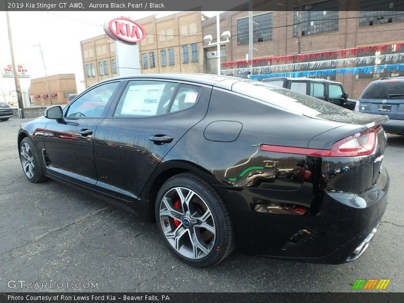 Aurora Black Pearl / Black 2019 Kia Stinger GT AWD