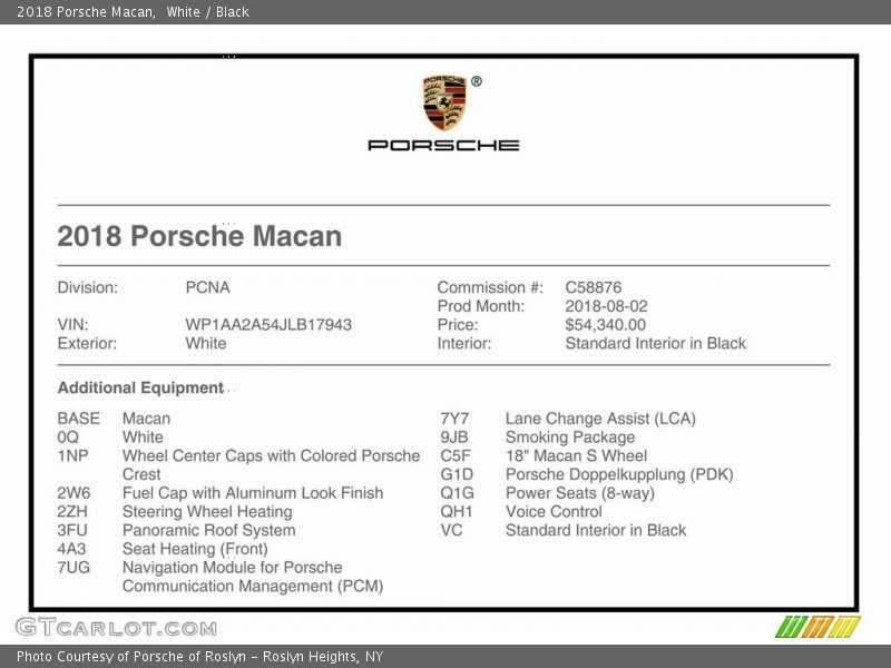 White / Black 2018 Porsche Macan