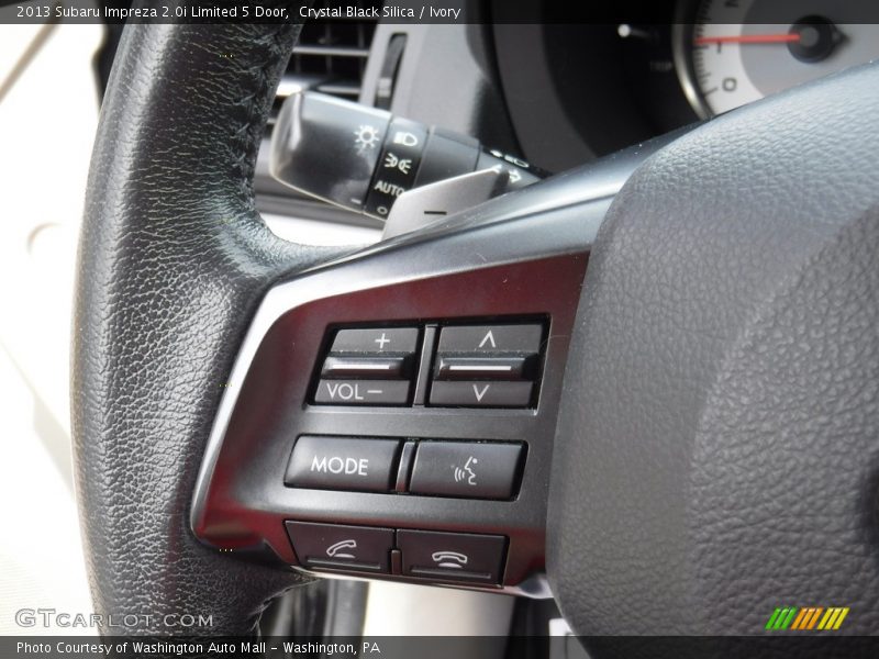 Crystal Black Silica / Ivory 2013 Subaru Impreza 2.0i Limited 5 Door