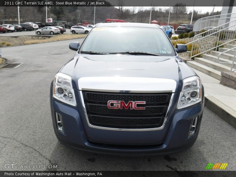 Steel Blue Metallic / Jet Black 2011 GMC Terrain SLE AWD