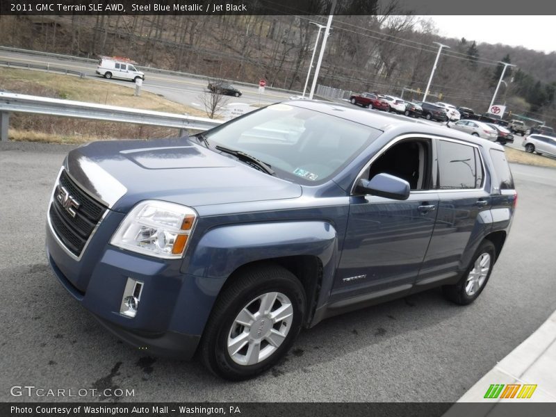 Steel Blue Metallic / Jet Black 2011 GMC Terrain SLE AWD