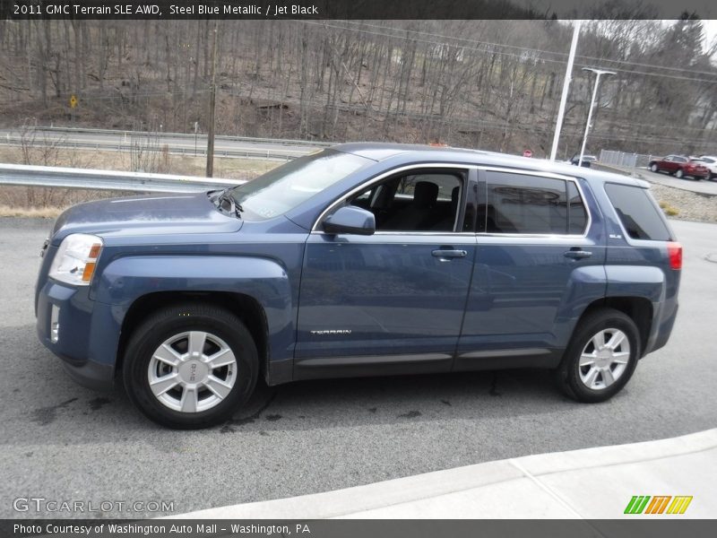 Steel Blue Metallic / Jet Black 2011 GMC Terrain SLE AWD