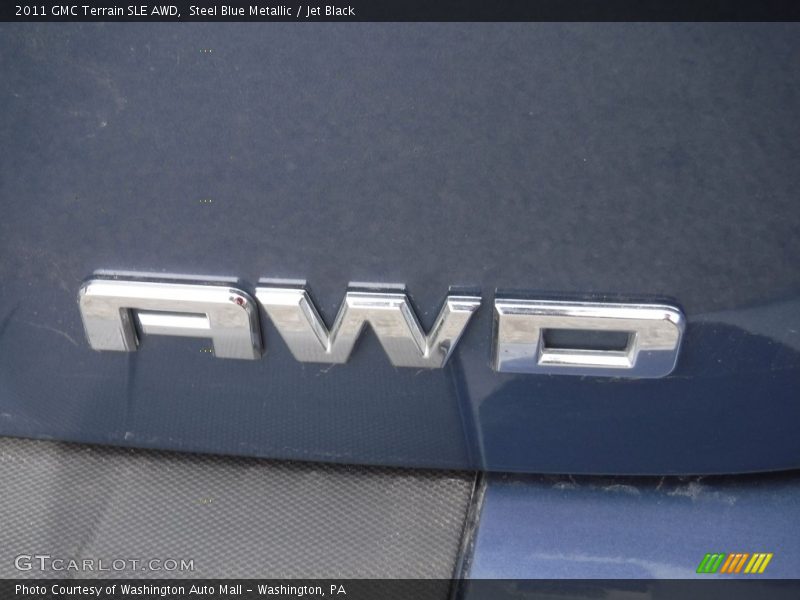 Steel Blue Metallic / Jet Black 2011 GMC Terrain SLE AWD