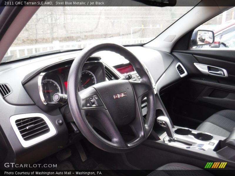 Steel Blue Metallic / Jet Black 2011 GMC Terrain SLE AWD