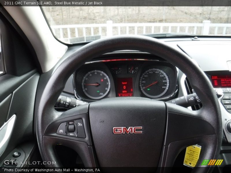 Steel Blue Metallic / Jet Black 2011 GMC Terrain SLE AWD