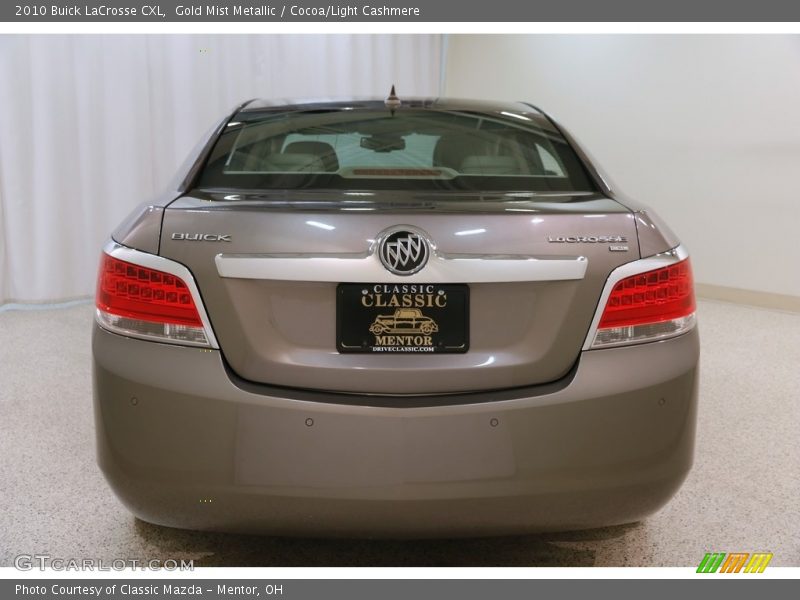 Gold Mist Metallic / Cocoa/Light Cashmere 2010 Buick LaCrosse CXL