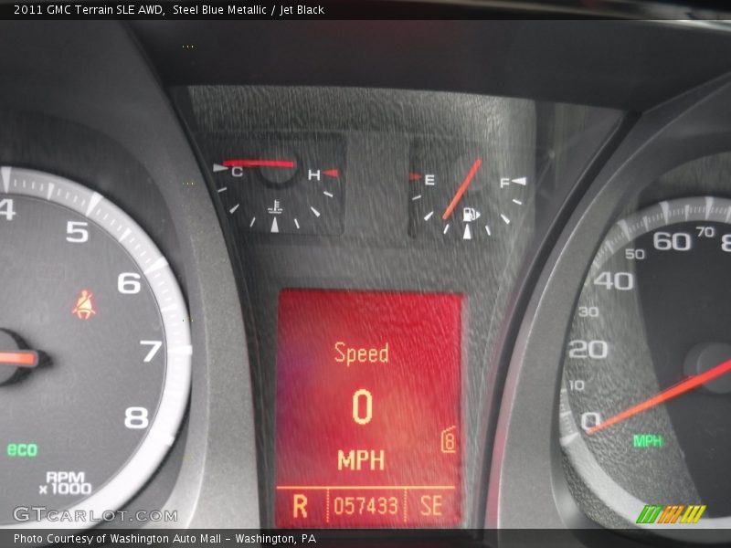 Steel Blue Metallic / Jet Black 2011 GMC Terrain SLE AWD