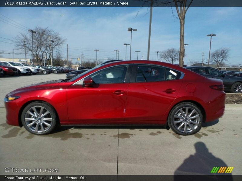 Soul Red Crystal Metallic / Greige 2019 Mazda MAZDA3 Select Sedan