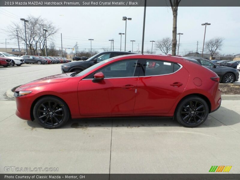 Soul Red Crystal Metallic / Black 2019 Mazda MAZDA3 Hatchback Premium