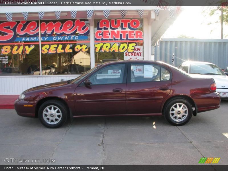 Dark Carmine Red Metallic / Medium Grey 1997 Chevrolet Malibu LS Sedan